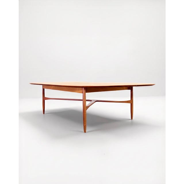 Mid-Century Scandinavian Modern Boomerang Teak Coffee Table by Svante Skogh for Laauser, 1950s For Sale - Image 4 of 12