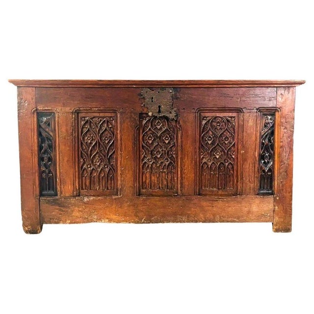 Large 16th Century French Gothic Trunk, France, 1580s For Sale - Image 11 of 11