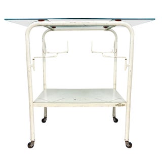 Vintage White Hospital Table For Sale