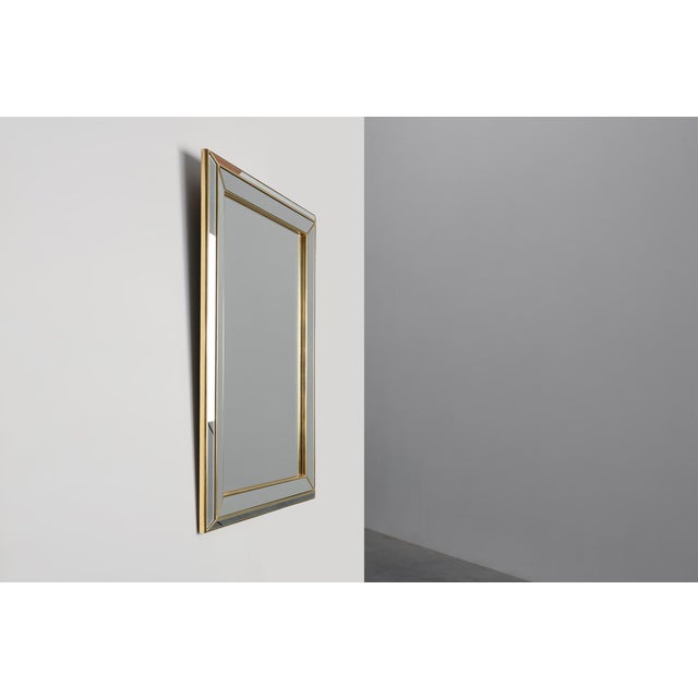 Mid-Century Modern 20th Century Hollywood Regency Deknudt Mirror in Gilt Frame, Belgium, 1980s For Sale - Image 3 of 11