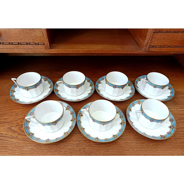 Limoges Coffee Service by Chabrol & Poirier, 1925, Set of 7 For Sale - Image 9 of 10