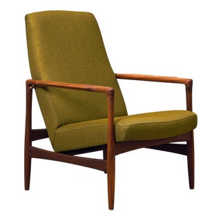 Vintage Danish Lounge Chair in Walnut, 1950 For Sale