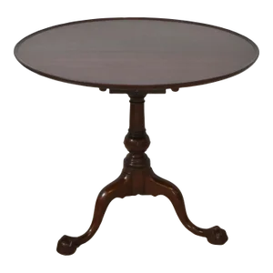 Kittinger Williamsburg Mahogany Tilt Top Table Tea Table Cw 70 Claw and Ball