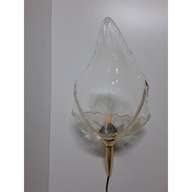Wall Lamps in Brass Structure and Murano Glass from La Murrina, 1980s, Set of 2 For Sale - Image 6 of 9