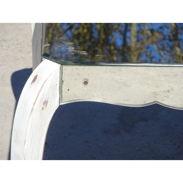 White Wooden Coffee Table and Mirror, 1950s For Sale - Image 8 of 18