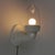 Porcelain Wall Lamp with Transparent Glass Shade, 1930s For Sale - Image 12 of 18