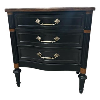 19th Century French Provincial 3 Drawer Nightstand For Sale