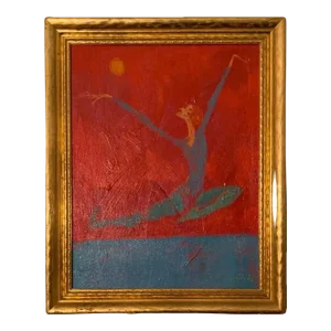 Original Alvin C. Hollingsworth Ballerina Painting on Art Board