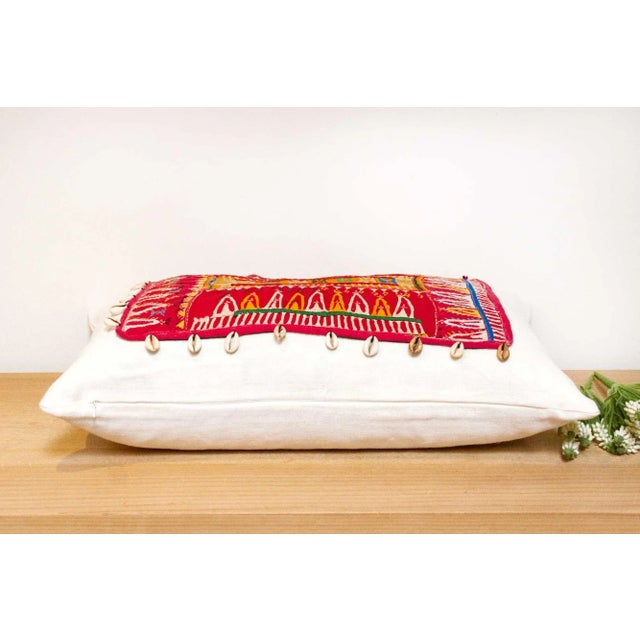 19th Century Chajian Himalayas Tribal Antique Linen Pillow For Sale - Image 5 of 7