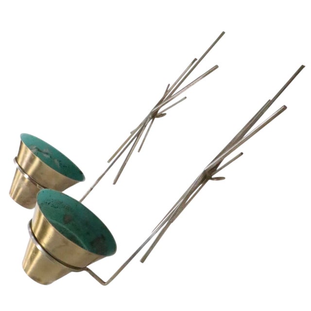 Pr. Mid 20th Century Starburst Wall Hanging Planters by Planter Inc. Chicago For Sale - Image 4 of 18