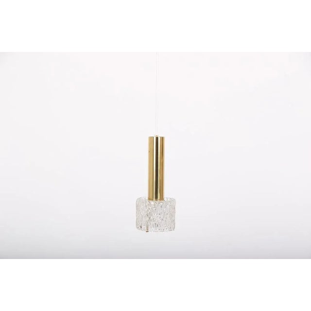Metal Vintage Danish Brass & Glass Pendant from Carl Fagerlund & Orrefors For Sale - Image 7 of 7