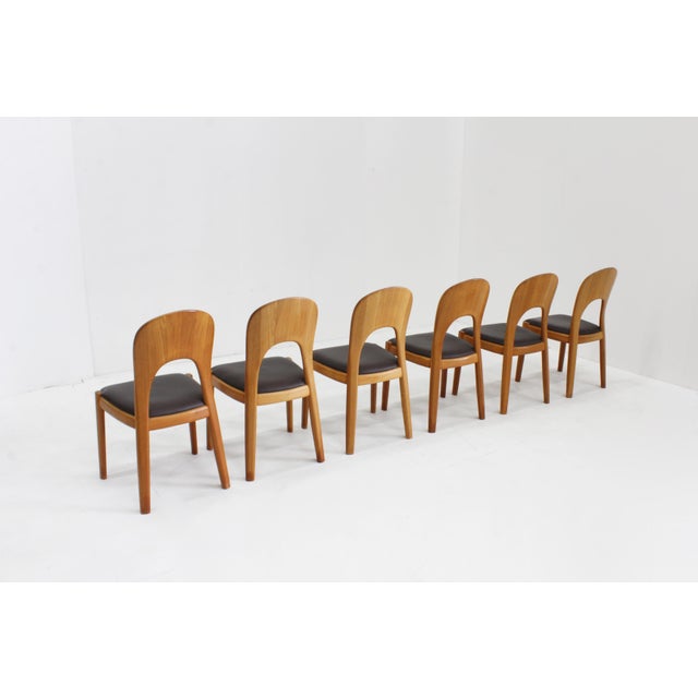 Vintage Danish Teak Dining Chairs by Niels Koefoed for Koefoeds Hornslet, 1960s, Set of 6 For Sale - Image 3 of 9