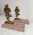 Mid-Century Modern Vintage Heavy Pair Modernist Mid Century Modern Bronze Marble Figural Bookends For Sale - Image 3 of 12