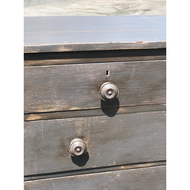 Gray 19th Century Painted Sheraton Chest For Sale - Image 8 of 11