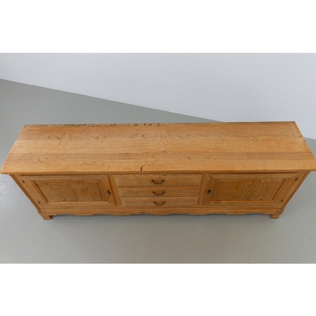 1960s Mid-Century Farmhouse Danish Oak Sideboard by Henning Kjærnulf for EG, 1960s For Sale - Image 5 of 18