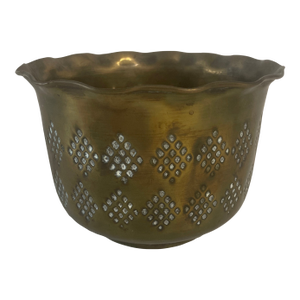 Hammered Brass Planter