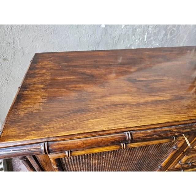 Sideboard in Bamboo and Wicker For Sale - Image 5 of 9
