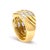 2020s 14K Yellow Gold 1-1/3 Cttw Baguette Diamond Wave Design Band Ring, Size 7 For Sale - Image 5 of 6