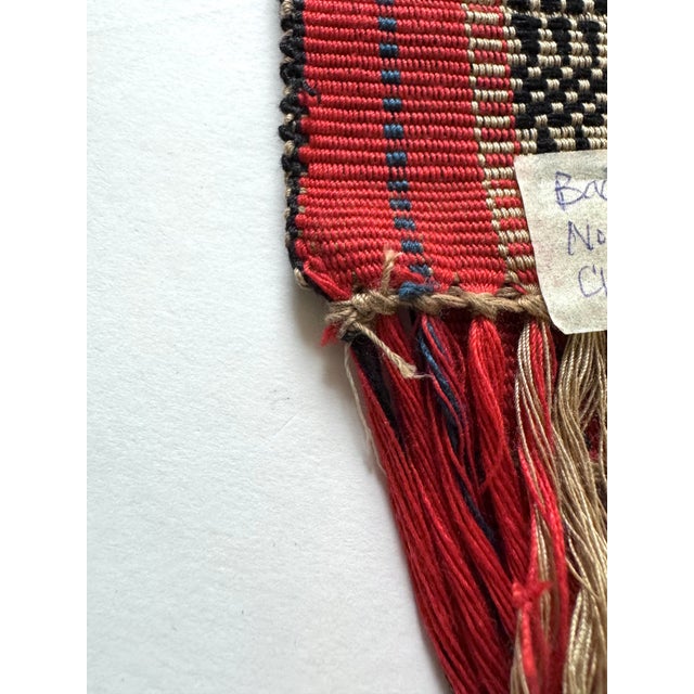 Vintage Chin Myanmar Table Runner Indigenous Tribal Back-Strap Loom Cotton Textile For Sale - Image 9 of 11