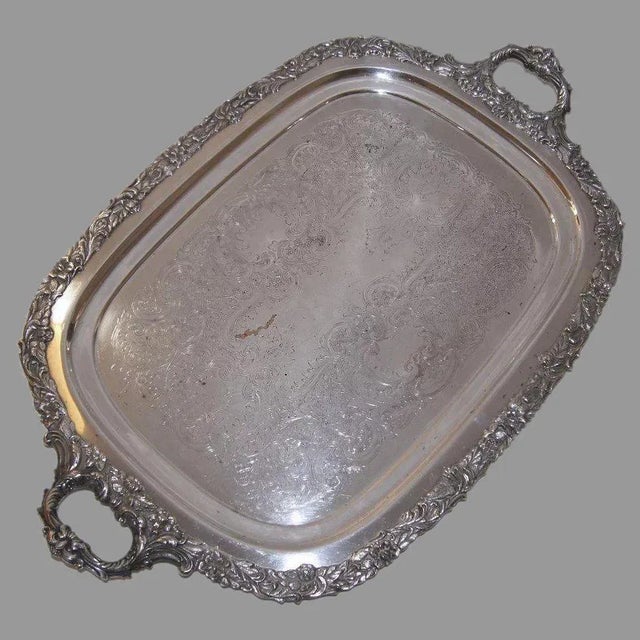 Continental Sheffield Silverplate Co. Brooklyn, New York Serving Tray For Sale - Image 10 of 10
