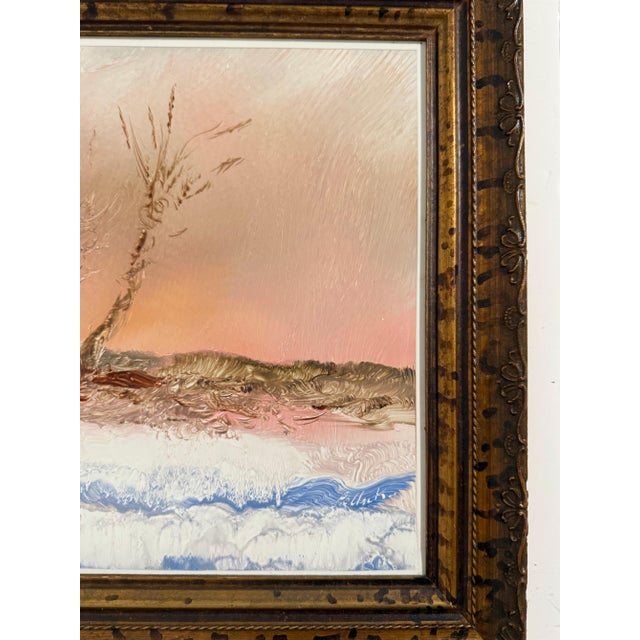 1980s Reginald Pollack, Abstract Impressionist Sunset in December Oil Painting Reginald Pollack For Sale - Image 5 of 11