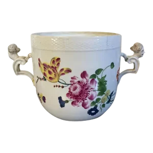 Antique 18th Century German Porcelain Cachepot Jardiniere Ice Pail Urn