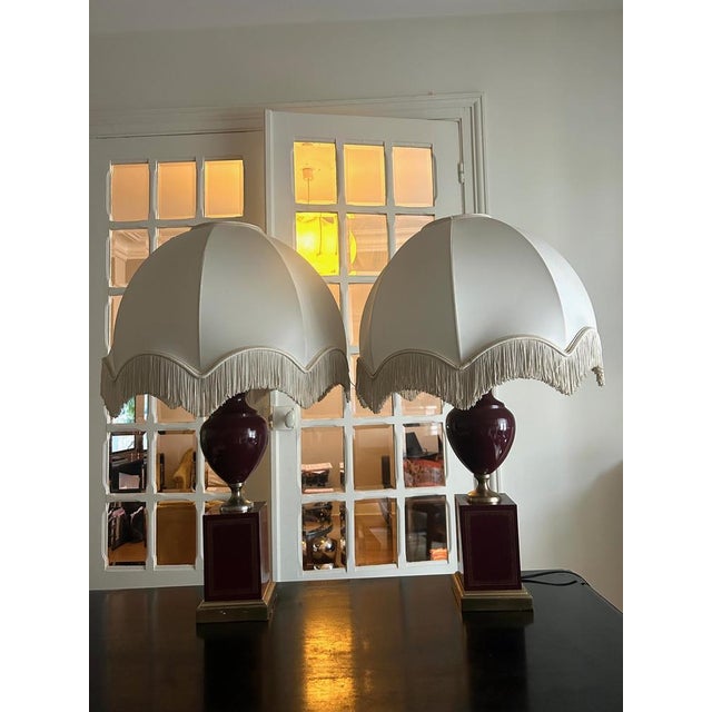 Mid-Century Modern Vintage Table Lamps, 1970s, Set of 2 For Sale - Image 3 of 15