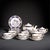Elegant vintage Maruko Japanese porcelain tea set for six, dating to c.1950–1970 (Showa period). This luxurious service is...