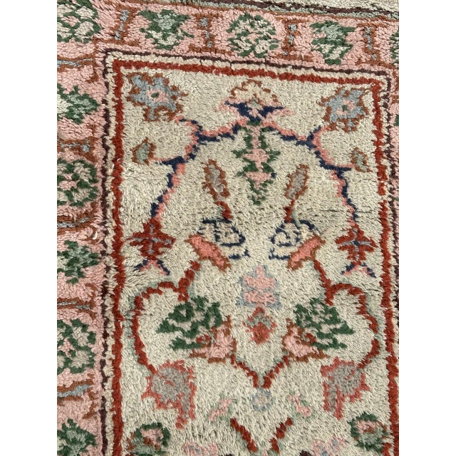 Antique Moroccan Oushak Style Rug, 1920s For Sale - Image 3 of 17