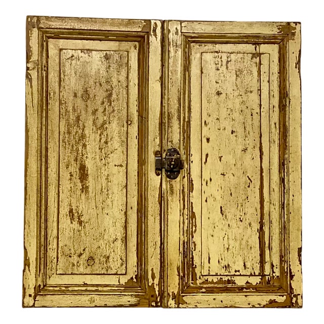 Small Patinated Double Door, 1890s For Sale