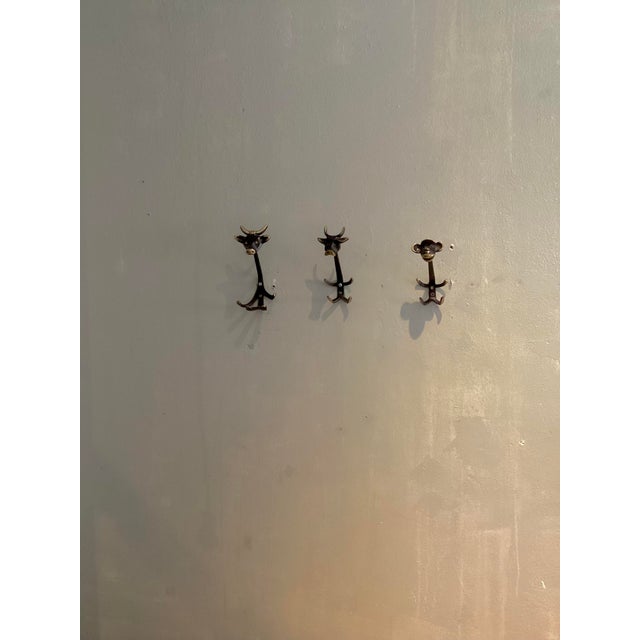 Vintage Austrian Hooks by Walter Bosse, 1960, Set of 3 For Sale - Image 4 of 8