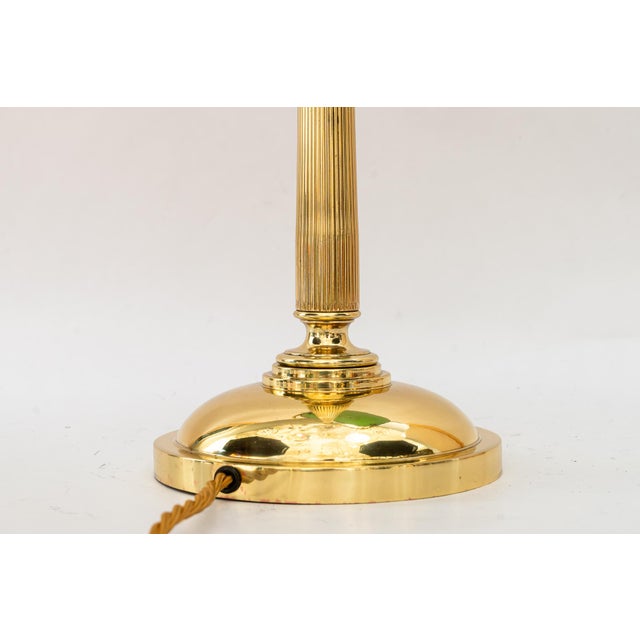Art Deco Banker Lamp with Green Glass Shade, Vienna, 1920s For Sale - Image 3 of 18
