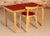 Mid century alvar aalto children's table and chair model 68 by artek, finland, circa 1960s. Red linoleum top on both. Used...