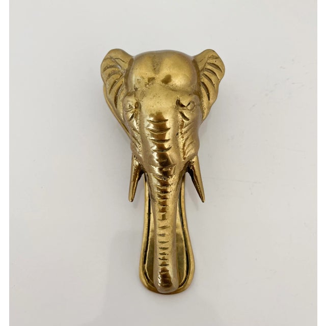 1980s Brass Elephant Letter Clip Desk Organizer For Sale - Image 5 of 8
