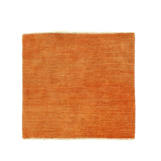 Fine Hand Knotted Modren Rug - 3' X 3'5'' For Sale - Image 4 of 4