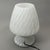 White Murano Glass Table Lamp with Chevron Feathers, 1970 For Sale - Image 4 of 12