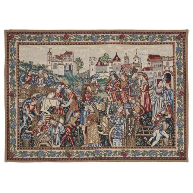 This beautiful tapestry is woven on a jacquard loom by skilled weavers, keeping alive the centuries old tradition of...