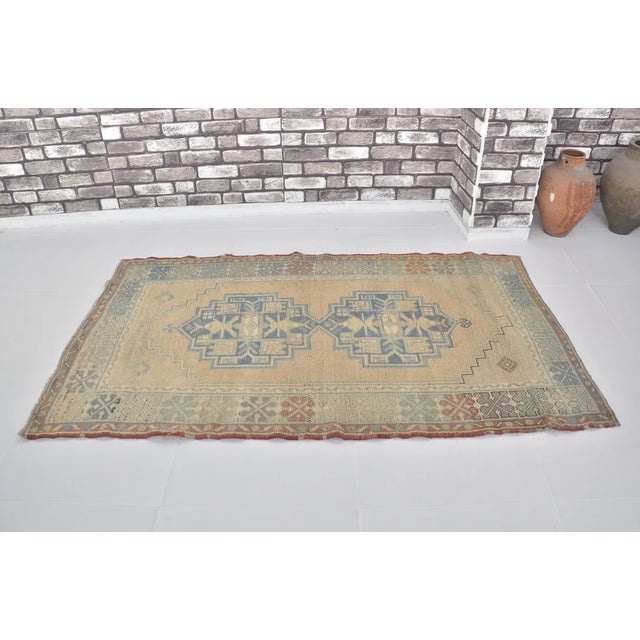 1950s Faded Oushak, Weathered Earth Tone Heritage Floor Art For Sale - Image 9 of 10