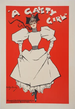 Dudley Hardy, A Gaiety Girl, 1895, Original Lithograph