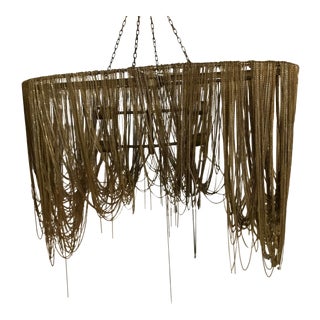 Arteriors Layla Hollywood Regency Cascading Chain Swag Chandelier For Sale