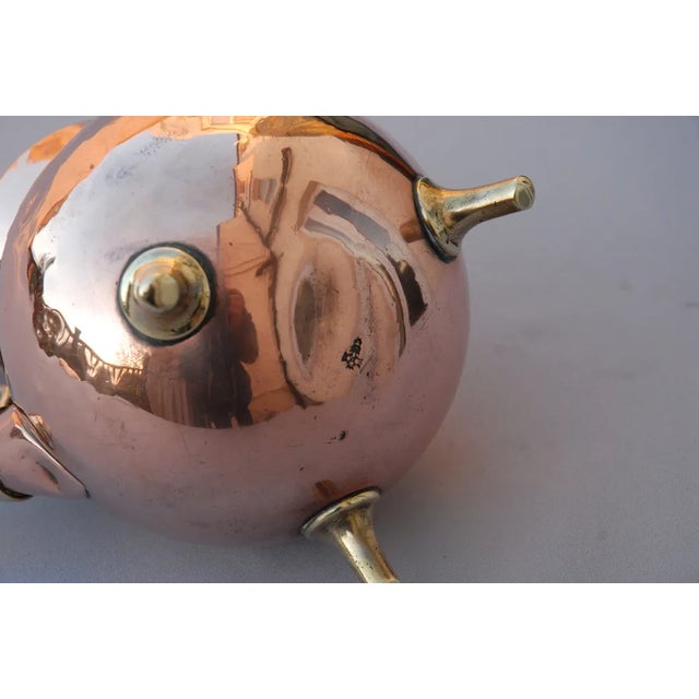 Metal Copper and Brass Teapot by Christopher Dresser for Benham & Froud, 1885 For Sale - Image 7 of 8