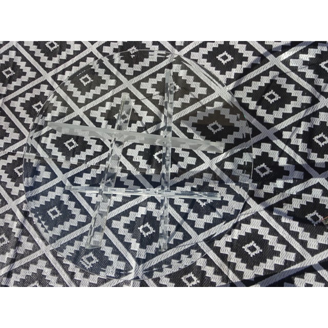 Glass Coffee Table with Acrylic Glass Base For Sale - Image 3 of 13