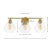 Modern Amani 3-Light 23.75" Wall Sconce in Brass/Clear For Sale - Image 3 of 3