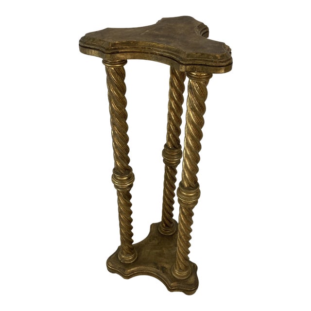 Vintage Italian Venetian Gold Pedestal For Sale