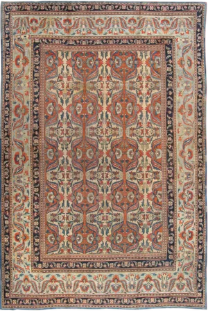 Pasargad Home Antique Dorokhsh Area Rug- 12' 6" X 18' 3"