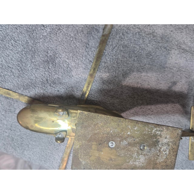 1970s Mid-Century Modern Brutalist Style Solid Brass Military Helicopter Sculptures For Sale - Image 5 of 12
