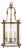 French Antique, Louis XVI Style Lantern, Brass and Glass For Sale