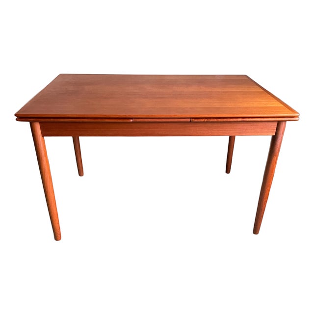 Danish Extendable Teak Dining Table by Willy Sigh for H. Sigh and Sons Mobelfabrik, 1960s For Sale