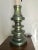 Mid 20th Century Large 1950s Vintage Mid Century Modern Green Metal Table Lamp With Cream Shade For Sale - Image 5 of 13