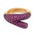 Contemporary Vintage Italian 3.50 Carat Pink Sapphire 18k Yellow Gold Bypass Ring, Size 6.5 For Sale - Image 3 of 6
